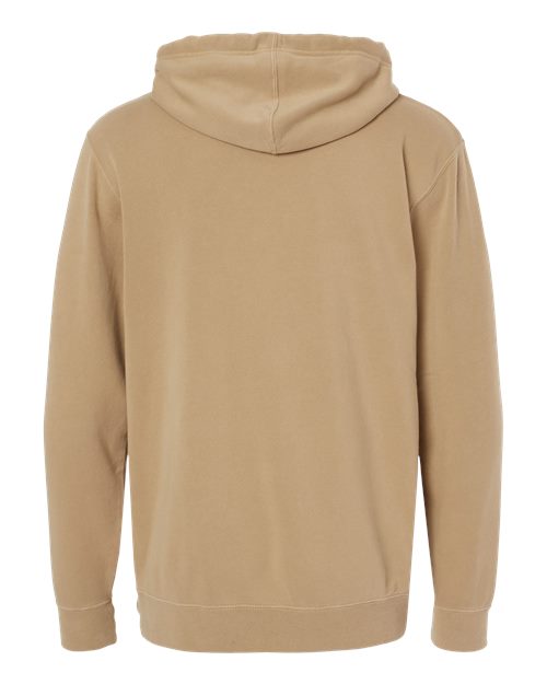 Independent Trading Co. Midweight Pigment-Dyed Hooded Sweatshirt PRM4500 Pigment Sage Custom Embroidered Business Logo