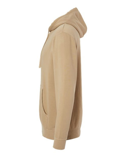 Independent Trading Co. Midweight Pigment-Dyed Hooded Sweatshirt PRM4500 Pigment Sandstone Custom Embroidered Business Logo