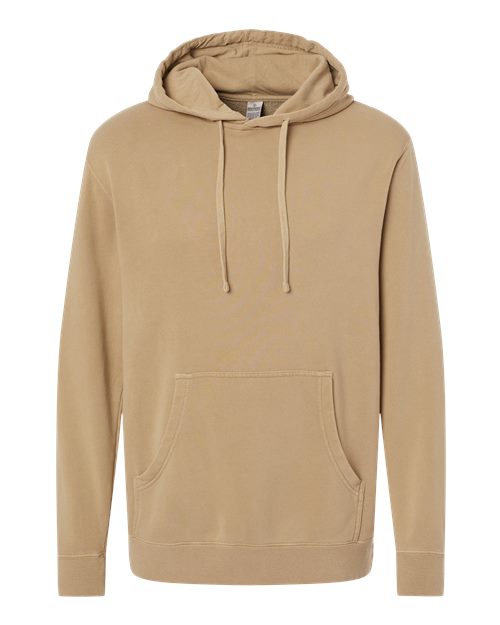 Independent Trading Co. Midweight Pigment-Dyed Hooded Sweatshirt PRM4500 Pigment Sage Custom Embroidered Business Logo