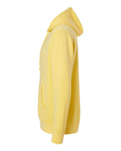 Independent Trading Co. Midweight Pigment-Dyed Hooded Sweatshirt PRM4500 Pigment Yellow Custom Embroidered Business Logo