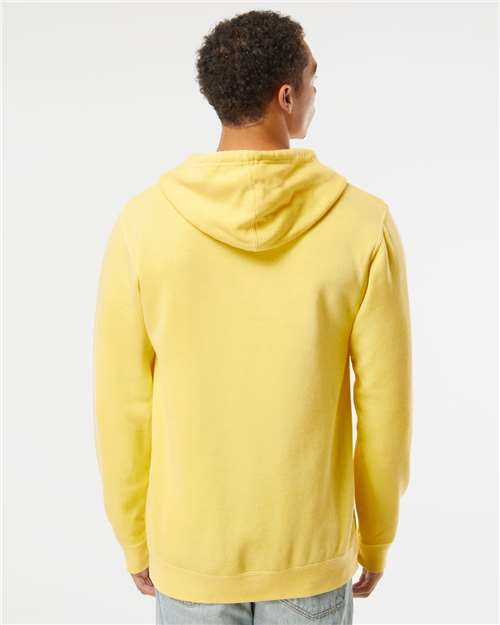 Independent Trading Co. Midweight Pigment-Dyed Hooded Sweatshirt PRM4500 Pigment Yellow Custom Embroidered Business Logo