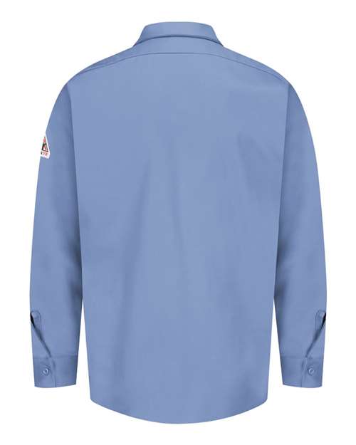 Custom EmbroideredBulwark Men's Tall Flame Resistant Excel Work Shirt 6040 Light Blue
