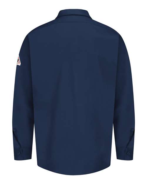 Custom EmbroideredBulwark Men's Tall Flame Resistant Excel Work Shirt 6040 Navy