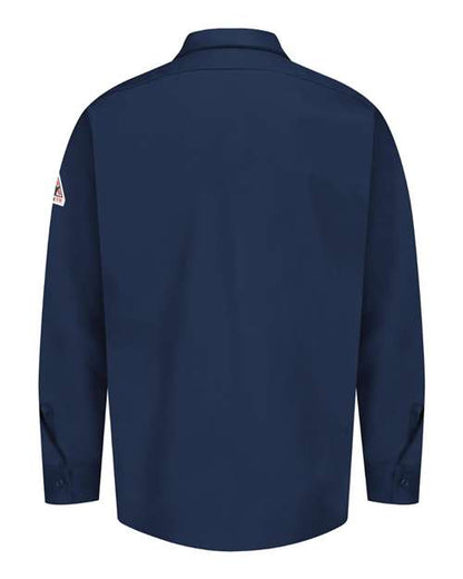 Custom EmbroideredBulwark Men's Tall Flame Resistant Excel Work Shirt 6040 Navy