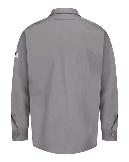 Custom EmbroideredBulwark Men's Tall Flame Resistant Excel Work Shirt 6040 Silver Grey