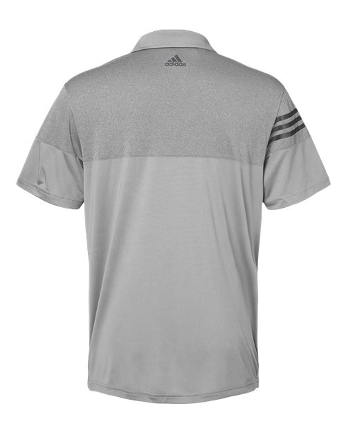 Adidas Heathered 3-Stripes Colorblocked Polo A213 Custom Embroidered Business Logo