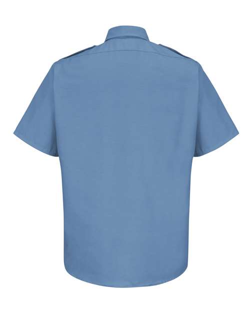 Custom EmbroideredRed Kap Men's Tall Short Sleeve Security Shirt 6119 Medium Blue
