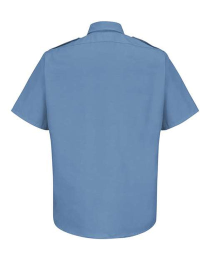 Custom EmbroideredRed Kap Men's Tall Short Sleeve Security Shirt 6119 Medium Blue