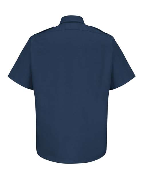 Custom EmbroideredRed Kap Men's Tall Short Sleeve Security Shirt 6119 Navy
