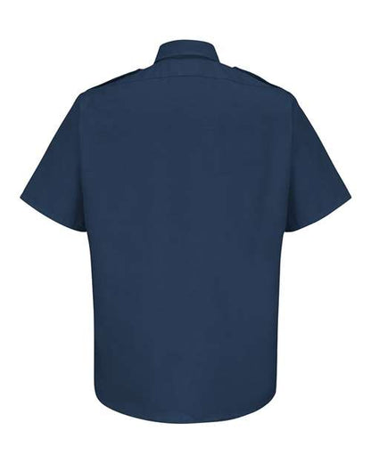 Custom EmbroideredRed Kap Men's Tall Short Sleeve Security Shirt 6119 Navy