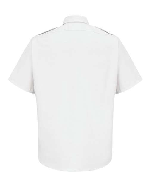 Custom EmbroideredRed Kap Men's Tall Short Sleeve Security Shirt 6119 White