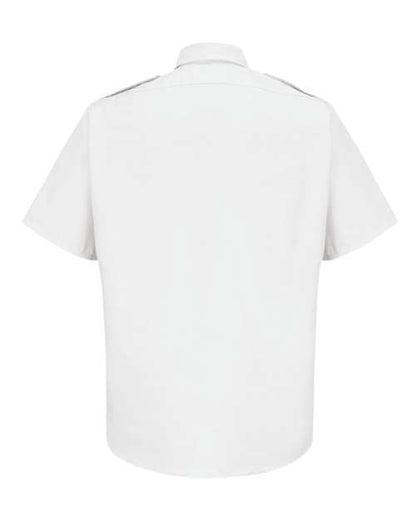 Custom EmbroideredRed Kap Men's Tall Short Sleeve Security Shirt 6119 White