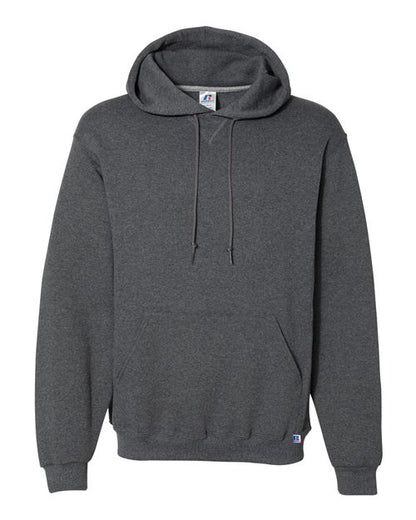 Russell Athletic Dri Power® Hooded Sweatshirt 695HBM Black Heather Custom Embroidered Business Logo
