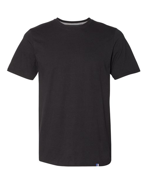 Russell Athletic Dri Power® CVC Performance T-Shirt 64STTM Black Custom Embroidered Business Logo