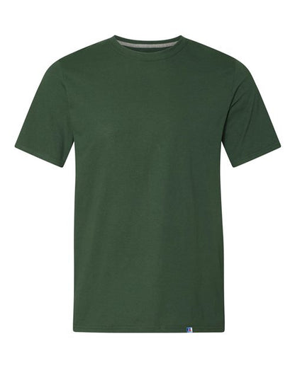 Russell Athletic Dri Power® CVC Performance T-Shirt 64STTM Dark Green Custom Embroidered Business Logo