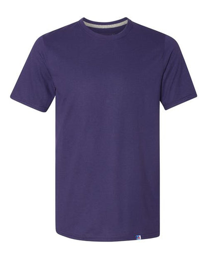 Russell Athletic Dri Power® CVC Performance T-Shirt 64STTM Purple Custom Embroidered Business Logo