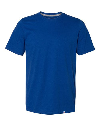 Russell Athletic Dri Power® CVC Performance T-Shirt 64STTM Purple Custom Embroidered Business Logo