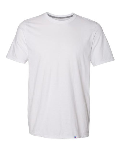 Russell Athletic Dri Power® CVC Performance T-Shirt 64STTM White Custom Embroidered Business Logo