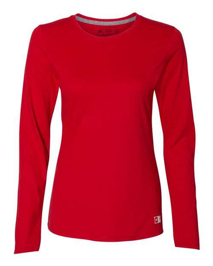 Russell Athletic Women's Essential 60/40 Performance Long Sleeve T-Shirt 64LTTX Custom Embroidered Business Logo