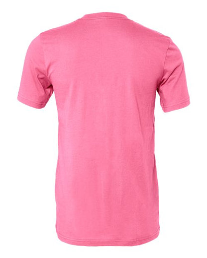 BELLA + CANVAS Jersey Tee 3001 Charity Pink Custom Embroidered Business Logo