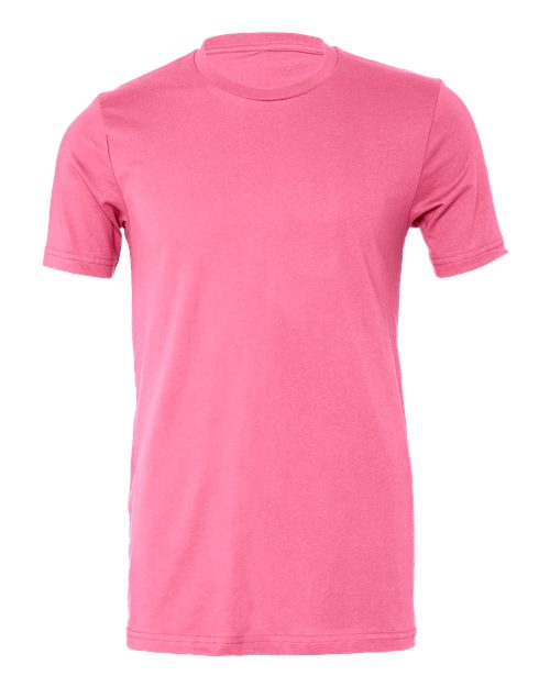 BELLA + CANVAS Jersey Tee 3001 Charity Pink Custom Embroidered Business Logo