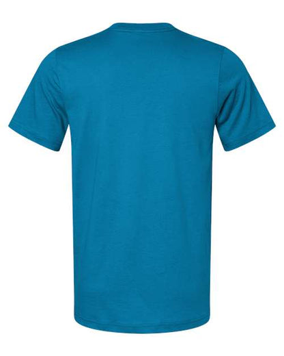 BELLA + CANVAS Jersey Tee 3001 Electric Blue Custom Embroidered Business Logo