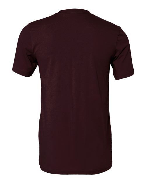 BELLA + CANVAS Jersey Tee 3001 Oxblood Black Custom Embroidered Business Logo