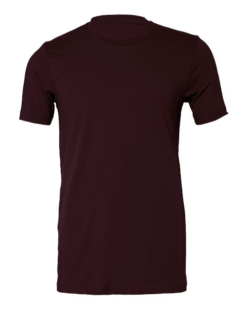 BELLA + CANVAS Jersey Tee 3001 Oxblood Black Custom Embroidered Business Logo