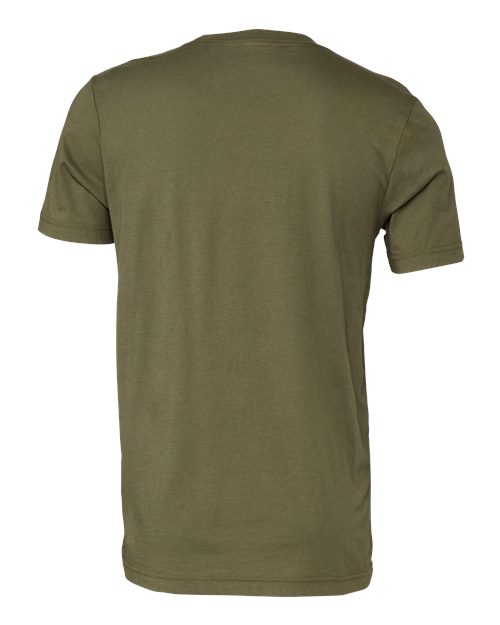 BELLA + CANVAS Jersey Tee 3001 Military Green Custom Embroidered Business Logo