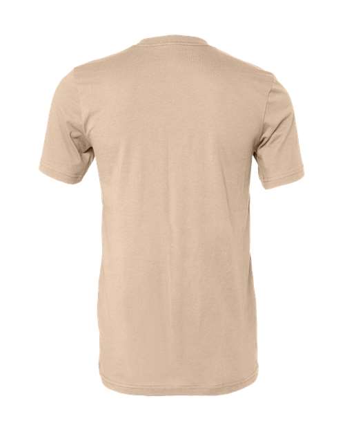 BELLA + CANVAS Jersey Tee 3001 Tan Custom Embroidered Business Logo