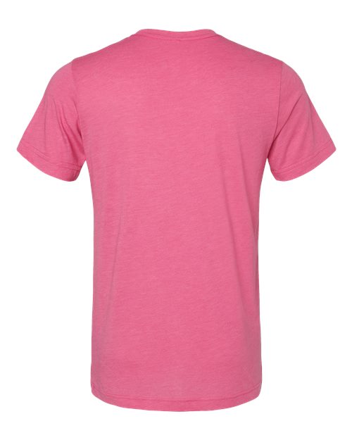 BELLA + CANVAS Triblend Tee 3413 Charity Pink Triblend Custom Embroidered Business Logo