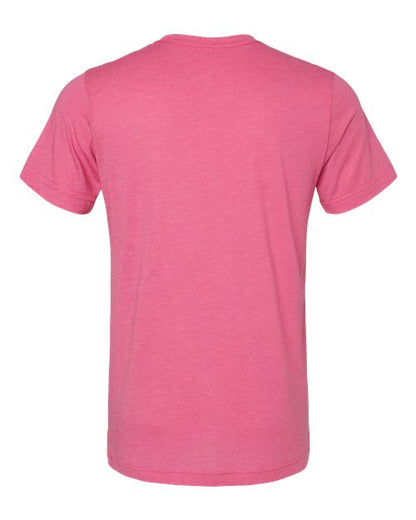 BELLA + CANVAS Triblend Tee 3413 Charity Pink Triblend Custom Embroidered Business Logo