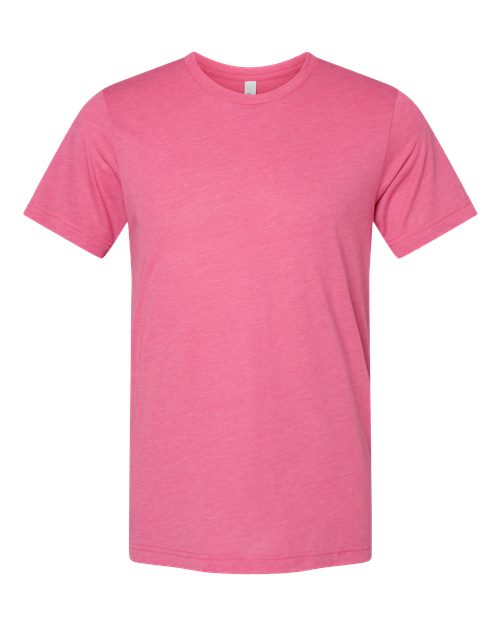 BELLA + CANVAS Triblend Tee 3413 Charity Pink Triblend Custom Embroidered Business Logo