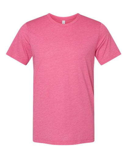 BELLA + CANVAS Triblend Tee 3413 Charity Pink Triblend Custom Embroidered Business Logo