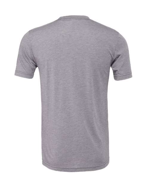 BELLA + CANVAS Triblend Tee 3413 Steel Blue Triblend Custom Embroidered Business Logo