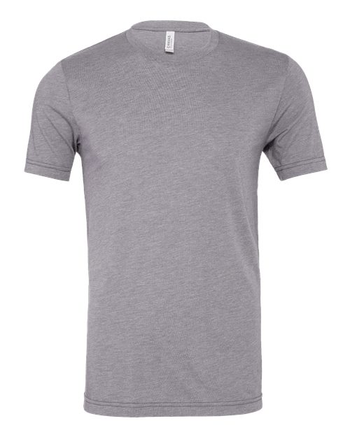 BELLA + CANVAS Triblend Tee 3413 Storm Triblend Custom Embroidered Business Logo