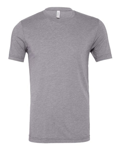 BELLA + CANVAS Triblend Tee 3413 Steel Blue Triblend Custom Embroidered Business Logo