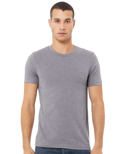 Custom Embroidered  BELLA + CANVAS Triblend Tee 3413 Storm Triblend
