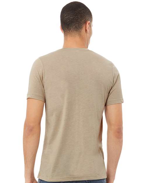 BELLA + CANVAS Triblend Tee 3413 Tan Triblend Custom Embroidered Business Logo