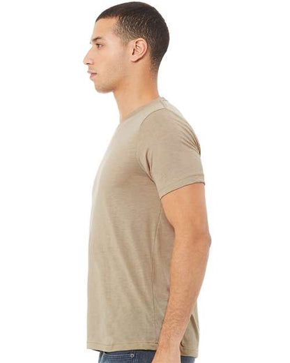BELLA + CANVAS Triblend Tee 3413 Tan Triblend Custom Embroidered Business Logo