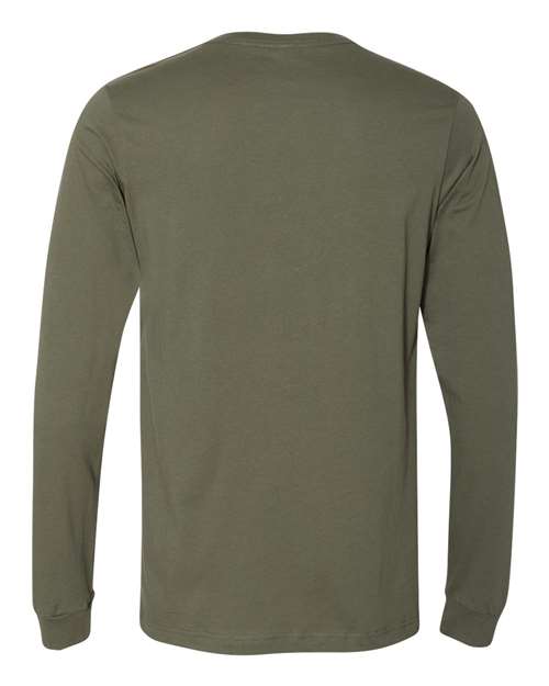 BELLA + CANVAS Eco-Fleece Baller Short Sleeve Hoodie 3501 Military Green Custom Embroidered Business Logo