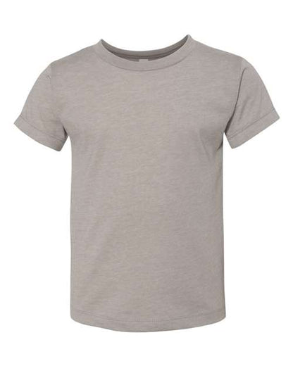 BELLA + CANVAS Toddler Jersey Tee 3001T Heather Stone Custom Embroidered Business Logo