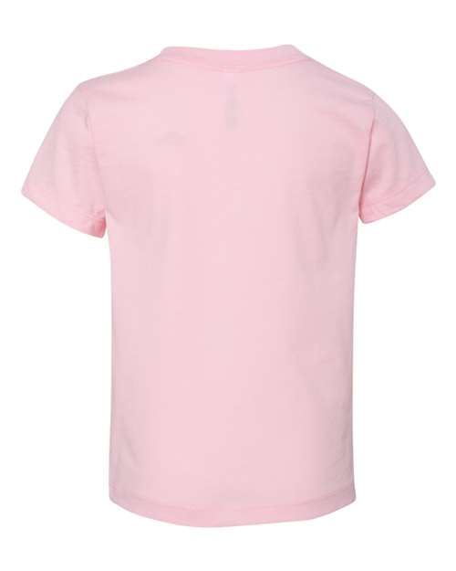 BELLA + CANVAS Toddler Jersey Tee 3001T Pink Custom Embroidered Business Logo