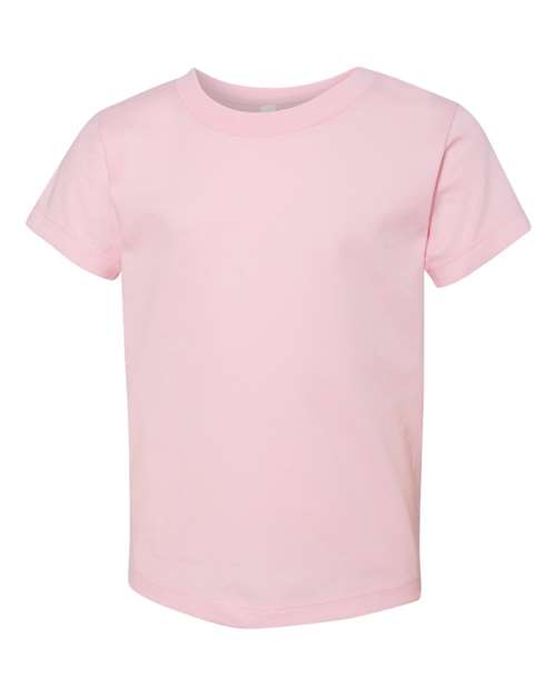 BELLA + CANVAS Toddler Jersey Tee 3001T Pink Custom Embroidered Business Logo