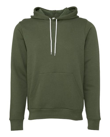 BELLA + CANVAS Sponge Fleece Hoodie 3719 Mauve Custom Embroidered Business Logo