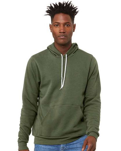 Custom Embroidered  BELLA + CANVAS Sponge Fleece Hoodie 3719 Military Green