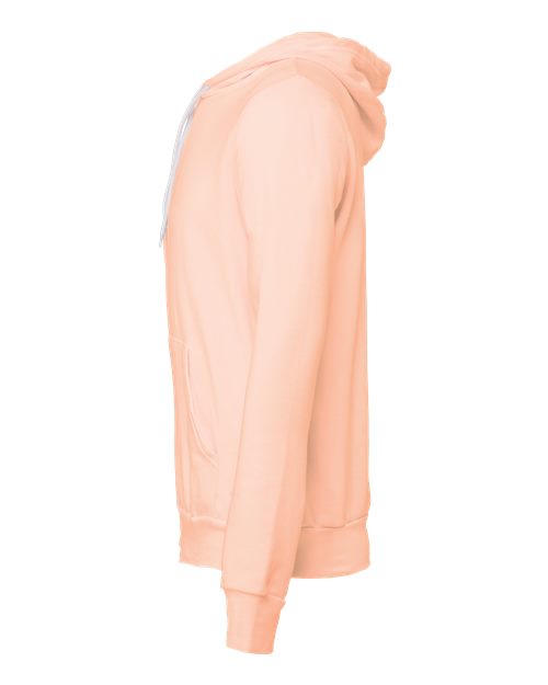 BELLA + CANVAS Sponge Fleece Hoodie 3719 Peach Custom Embroidered Business Logo