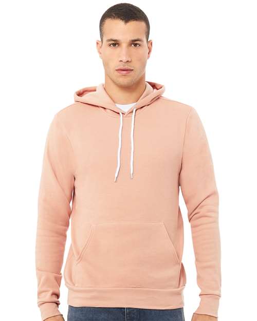 BELLA + CANVAS Sponge Fleece Hoodie 3719 Orange Custom Embroidered Business Logo