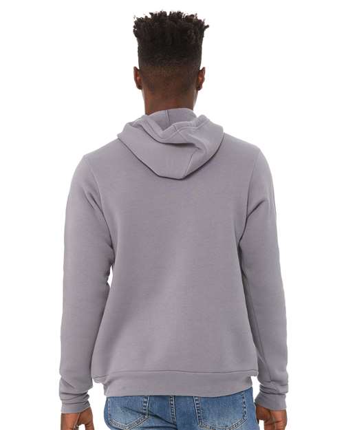 BELLA + CANVAS Sponge Fleece Hoodie 3719 Storm Custom Embroidered Business Logo