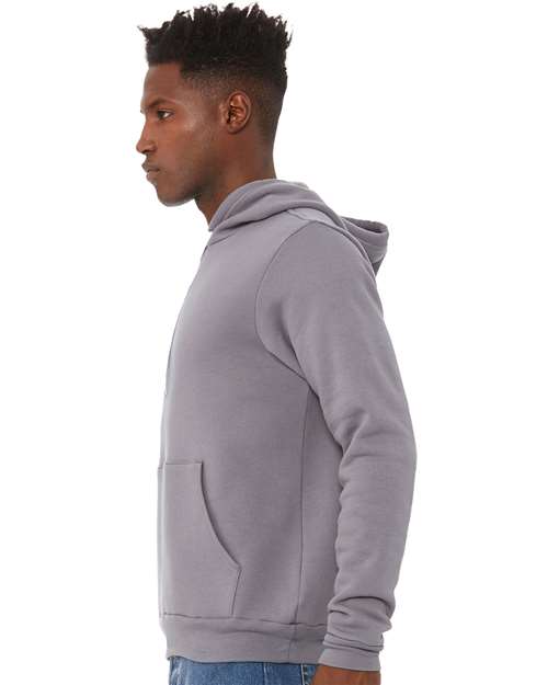 BELLA + CANVAS Sponge Fleece Hoodie 3719 Storm Custom Embroidered Business Logo
